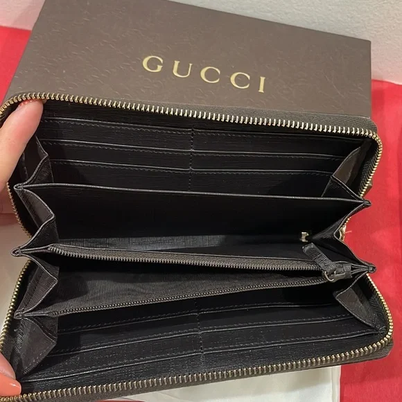 Sold‼️‼️Authentic Gucci Monogram Long Zippy Wallet💓 - Picture 8 of 17
